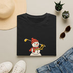The Course Said Closed I Disagreed Winter Snowman Golf T-Shirt